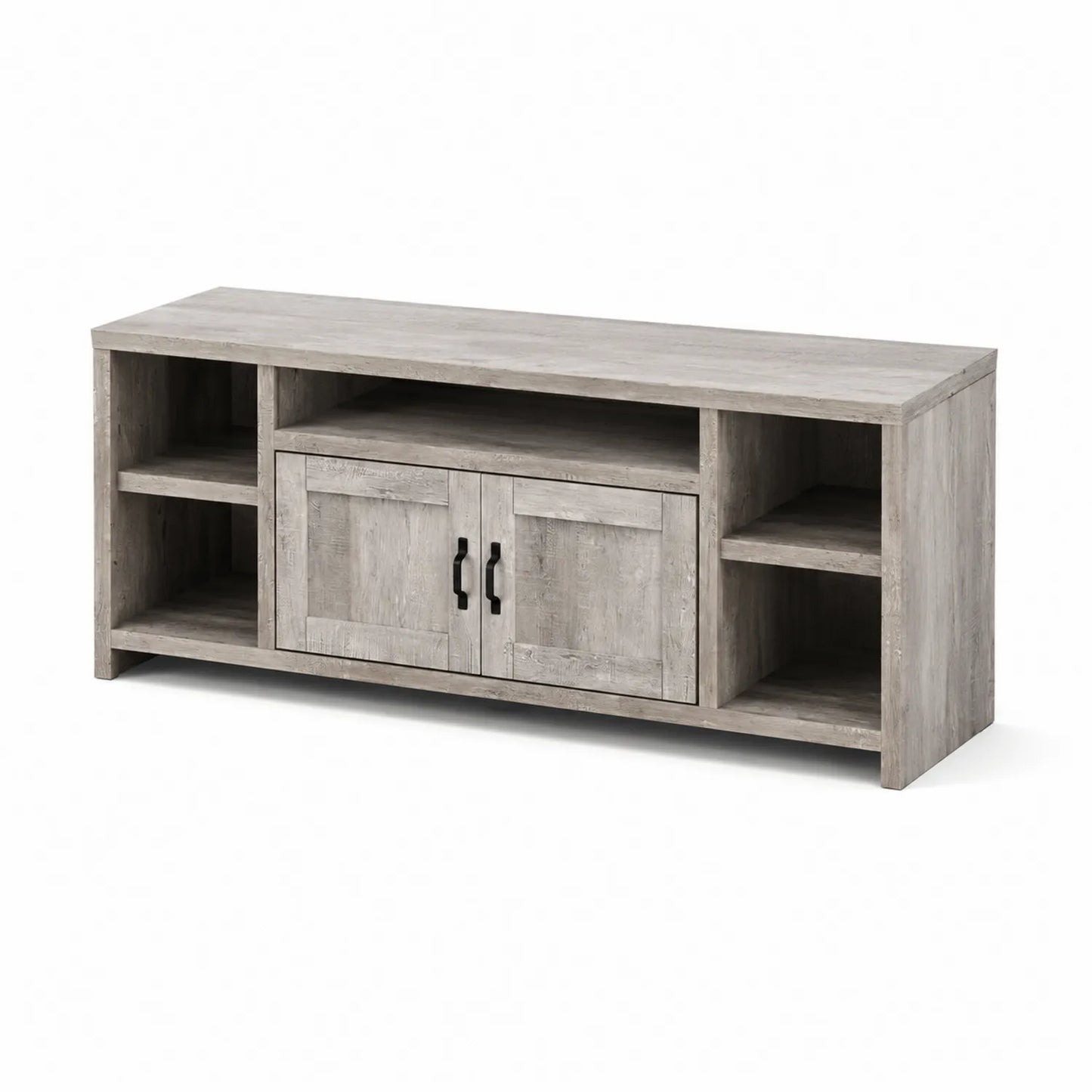 Meuble TV en bois d'ingénierie gris 150 cm